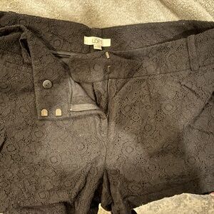 LOFT Charcoal Lace Shorts